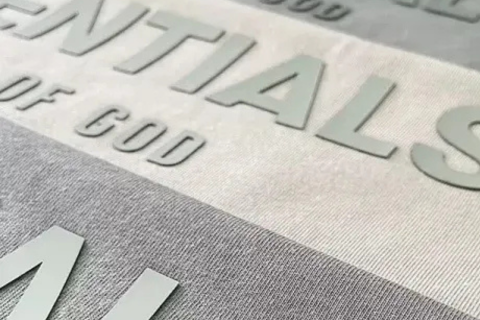 Smooth, durable silicone printed design on fabric offered by Octanbro for premium garments