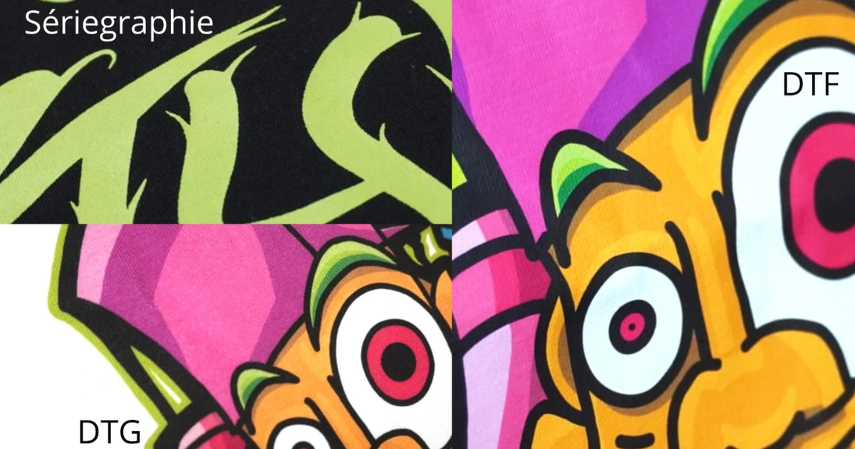 dtf vs dtg impression textile Europe