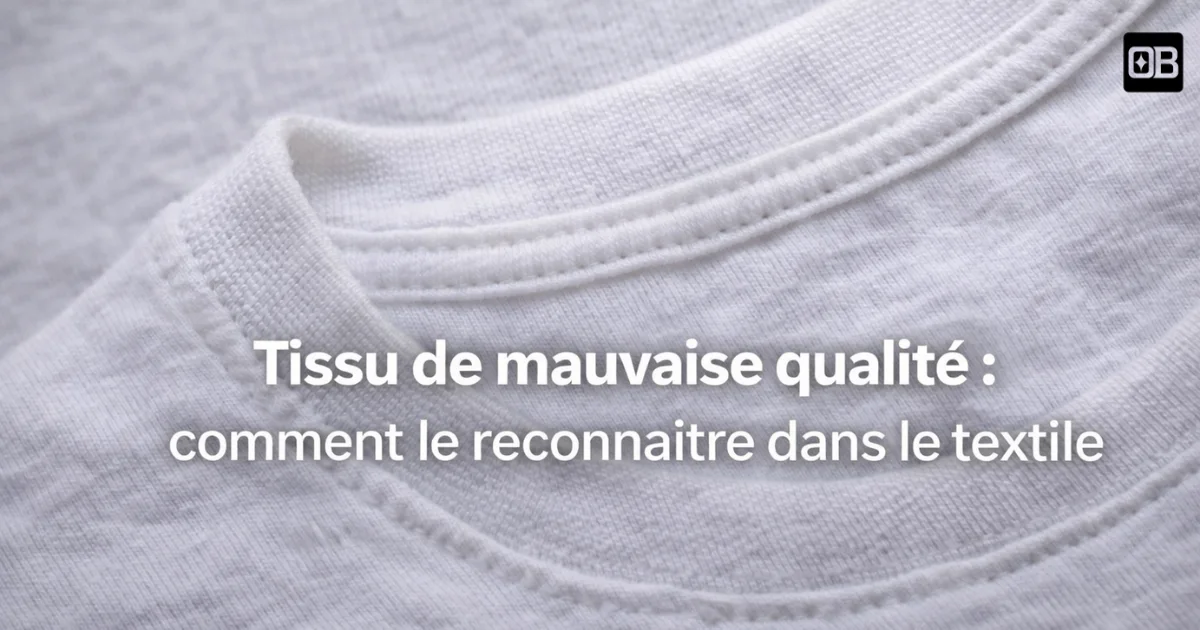 Tissu de mauvaise qualité comment le reconnaître avant de lancer sa marque