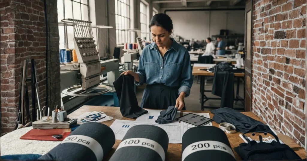 moq textile production vêtements Europe